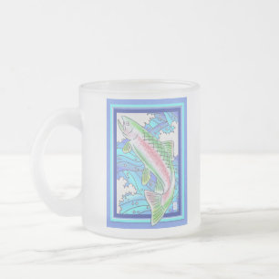 Rainbow Trout Mattiert Glass Tasse