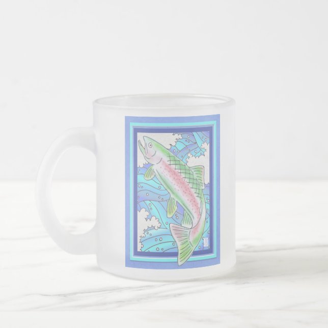 Rainbow Trout Mattiert Glass Tasse (Links)