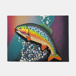 Rainbow Trout Wohngestaltung Premium Fußmatte