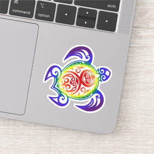 Rainbow Turtle Pride Aufkleber