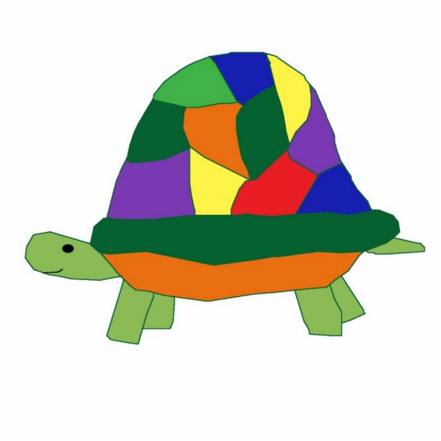 Rainbow Turtle Skulptur Freistehende Fotoskulptur (Vorne)