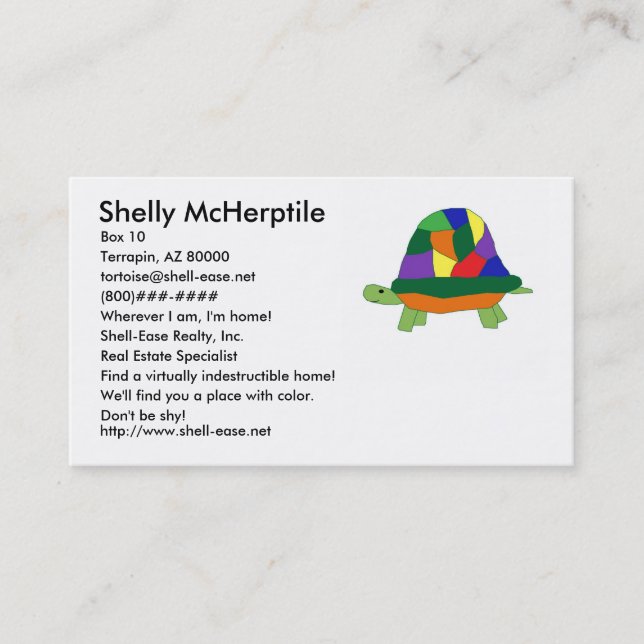 Rainbow Turtle Visitenkarte (Vorderseite)