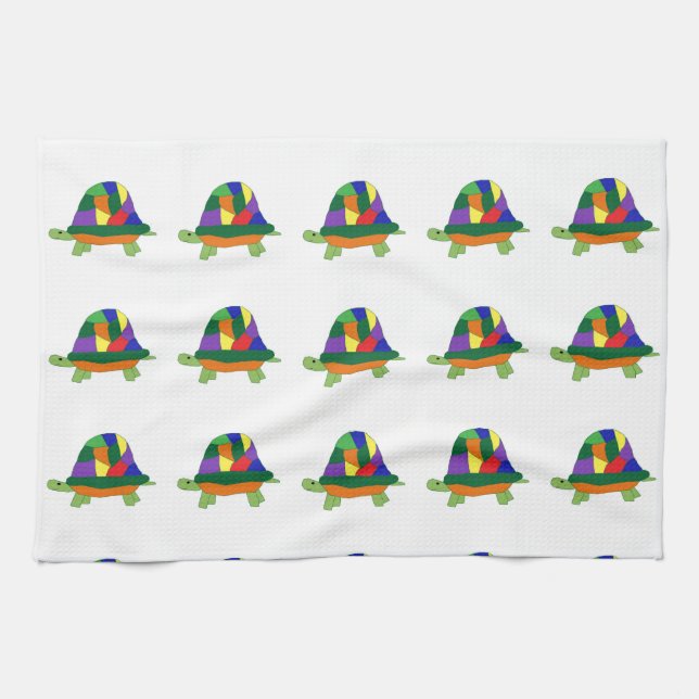 Rainbow Turtles Handtuch (Horizontal)