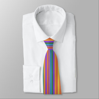 Rainbow Tutti Fruiti Striped Necktie Krawatte