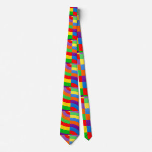 RAINBOW TYPE MODERN STIL OPPOSITES PATTER KRAWATTE