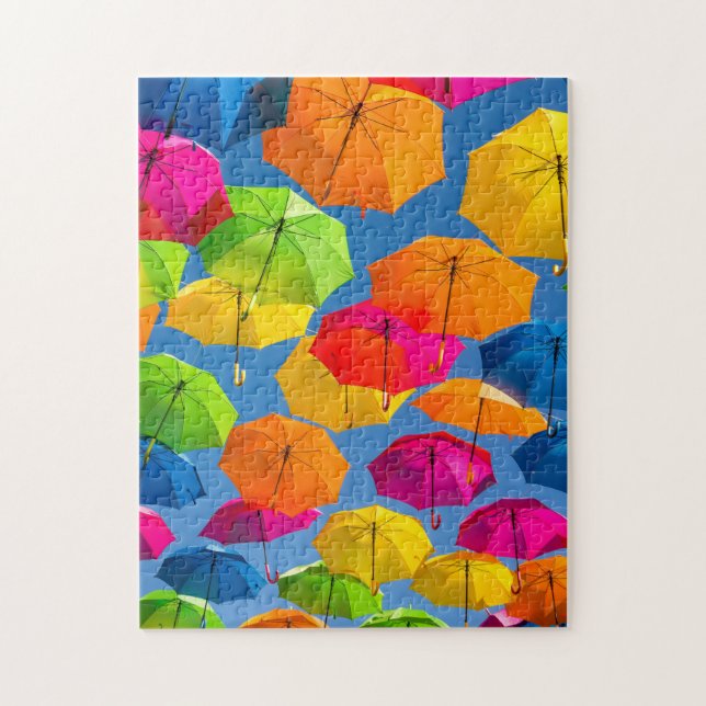 Rainbow Umbrella Whimsical Colorful (Vertikal)