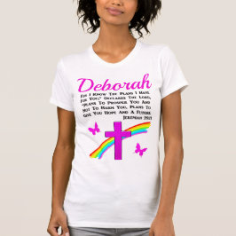 RAINBOW UND CROSS JEREMIAH 29:11 PERSONALISIERT T-Shirt