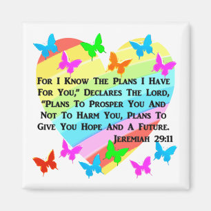 RAINBOW UND HÖREN JEREMIAH 29:11 MAGNET