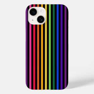 Rainbow und schwarze Streifen Case-Mate iPhone Geh 14 Hülle