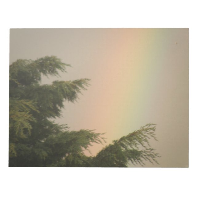 Rainbow und Tree Notepad Notizblock (Vorderseite)