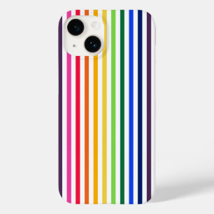 Rainbow und weiße Streifen Case-Mate iPhone Gehäus 14 Hülle