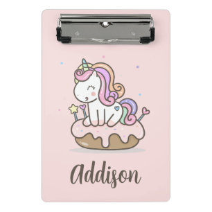 Rainbow Unicorcake Personalisierte Zwischenablage Mini Klemmbrett