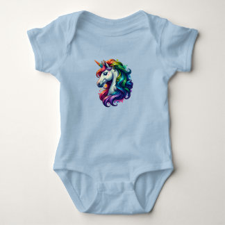 Rainbow Unicorn Baby Suite Strampler