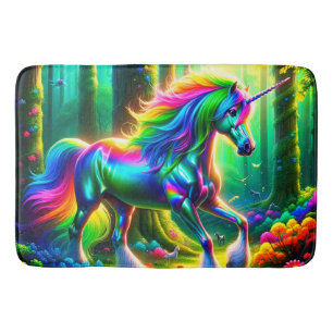 Rainbow Unicorn Badematte