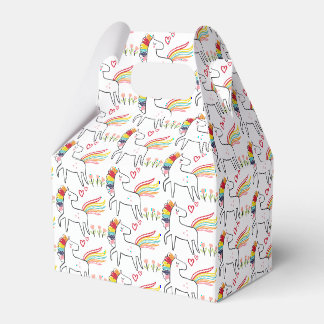 Rainbow Unicorn Birthday Custom Name Geschenkschachtel