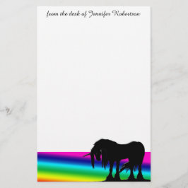 Rainbow Unicorn Briefpapier