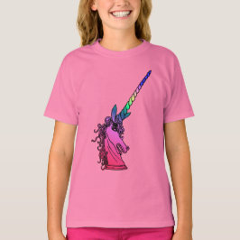 Rainbow Unicorn Cameo Emblem Long Sleeve T-Shirt
