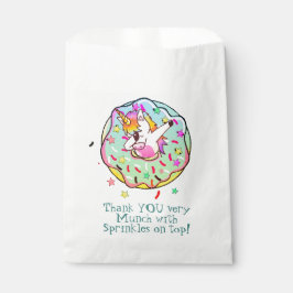 Rainbow Unicorn Dab Dance fun Blue Iced Donut Geschenktütchen
