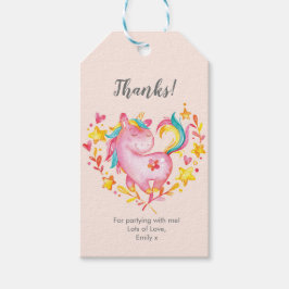Rainbow Unicorn Danke, dass Sie Tags | Anhänger