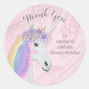 Rainbow Unicorn Danke, Stickers