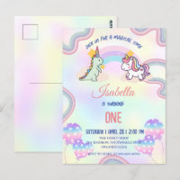 Rainbow Unicorn & Dinosaur Friends Birthday Party