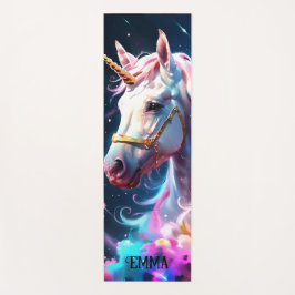 Rainbow Unicorn Doppelseitiger Individuelle Name Yogamatte