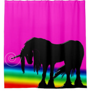 Rainbow Unicorn Duschvorhang