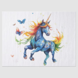 Rainbow Unicorn Fantasy Tissue Paper - 10lb, 17"x2 Seidenpapier