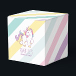 Rainbow Unicorn Girls Geburtstagsparty Geschenkschachtel<br><div class="desc">Diese wunderschönen Gefälligkeitsboxen bieten ein niedliches Einhornthema und sind die perfekte Ergänzung zu Ihrem kleinen Geburtstagsfest!</div>