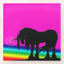 Rainbow Unicorn Glasuntersetzer