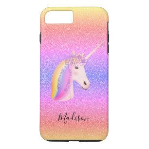 Rainbow Unicorn Glitzer Personalisiert Case-Mate iPhone Hülle