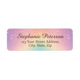 Rainbow Unicorn Glitzer Rücksendeadresse