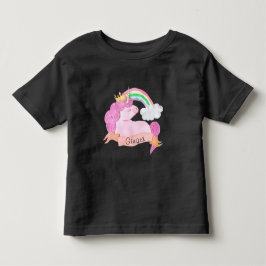 🌈 Rainbow Unicorn Individuelle Name    Kleinkind T-shirt