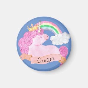 🌈 Rainbow Unicorn Individuelle Name Magnet