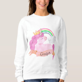 🌈 Rainbow Unicorn Individuelle Name    Sweatshirt