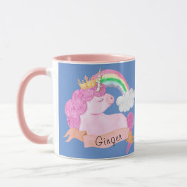 🌈 Rainbow Unicorn Individuelle Name      Tasse