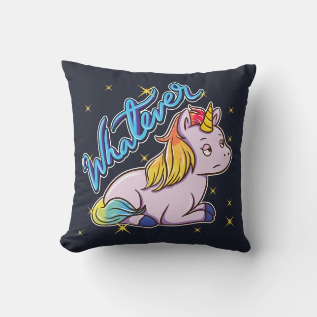 Rainbow Unicorn Kissen (Vorderseite)