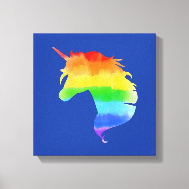 Rainbow Unicorn Leinwanddruck (Vorderseite)
