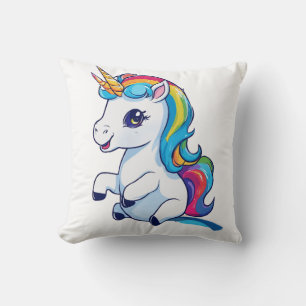 Rainbow Unicorn Magic Throw Kissen