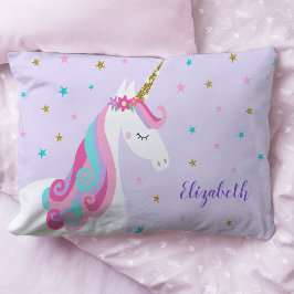 Rainbow Unicorn Magischer Glitzer Lila Kissenbezug