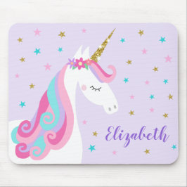 Rainbow Unicorn Magischer Glitzer Lila Mousepad