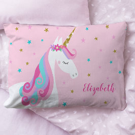 Rainbow Unicorn Magischer Glitzer Rosa Kissenbezug