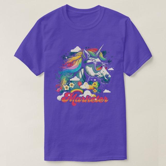 Rainbow Unicorn Marketer T-Shirt (Design vorne)