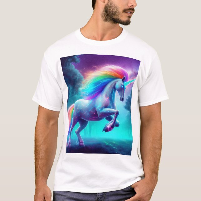 Rainbow Unicorn Men's Basic T - Shirt (Vorderseite)
