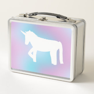 Rainbow Unicorn Metall Brotdose