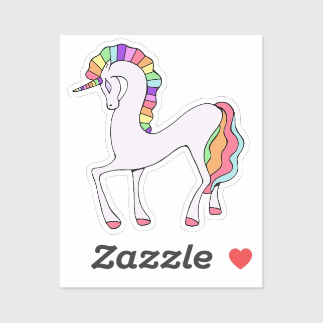 Rainbow Unicorn Notebook-Aufkleber Aufkleber (Blatt)