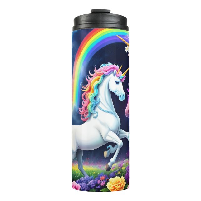 Rainbow Unicorn One Thermosbecher (Vorderseite)