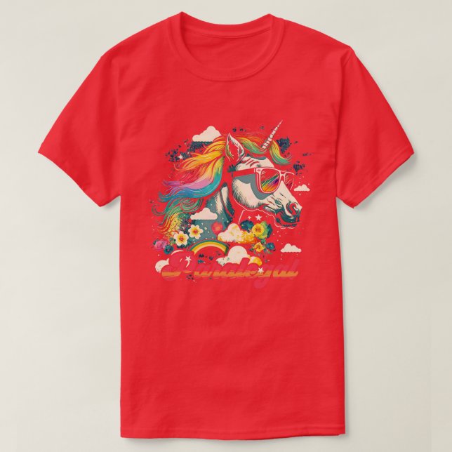 Rainbow Unicorn Paralegal T-Shirt (Design vorne)