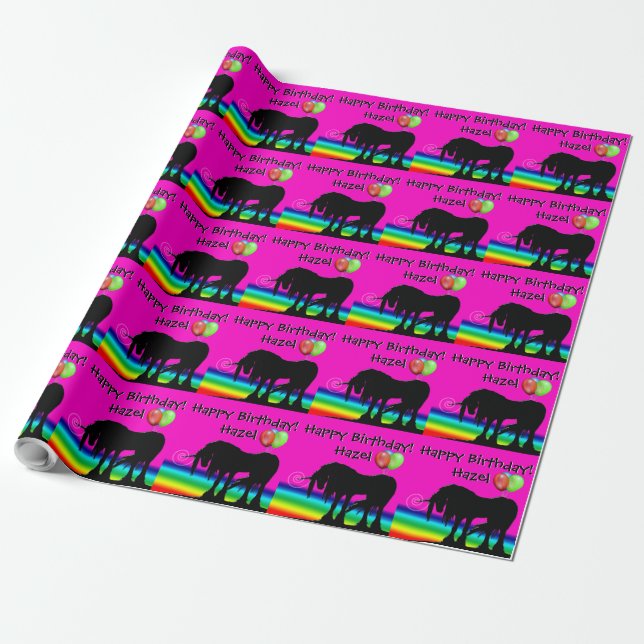 Rainbow Unicorn-Party Geschenkpapier (Ungerollt)
