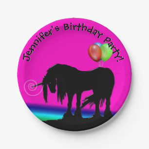 Rainbow Unicorn-Party Pappteller